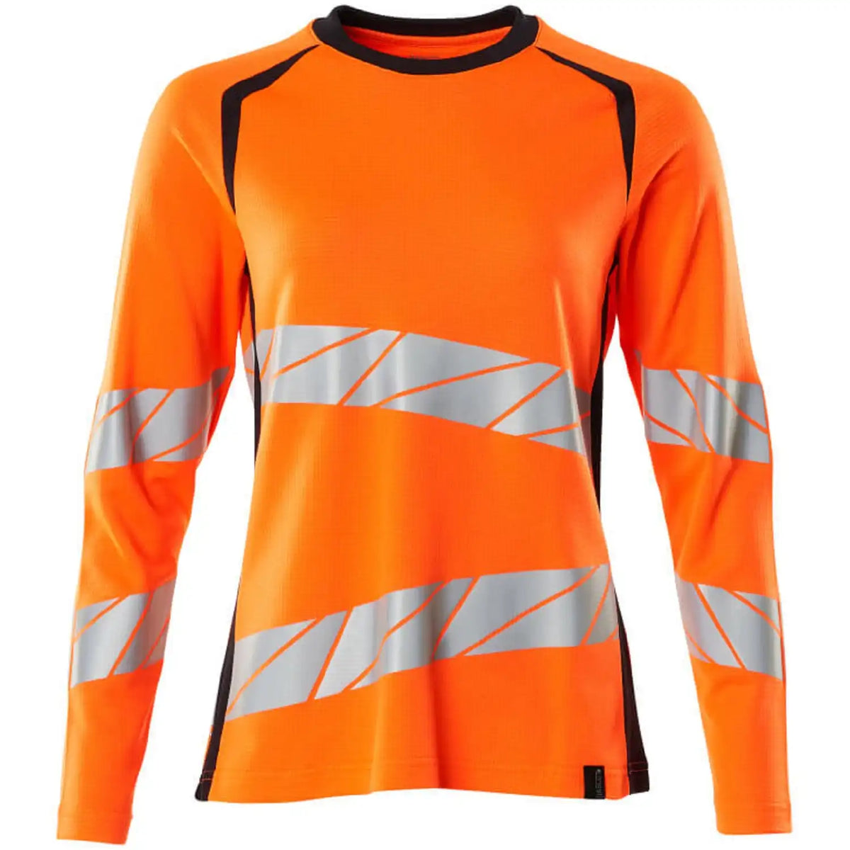 Mascot Damen Accelerate Safe Warn-Langarmshirt – orange/schwarzblau