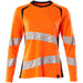 Mascot Damen Accelerate Safe Warn-Langarmshirt – orange/schwarzblau