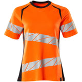Mascot Damen Accelerate Safe Warnschutz T-Shirt – orange/schwarzblau