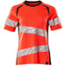 Mascot Damen Accelerate Safe Warnschutz T-Shirt – rot/schwarzblau