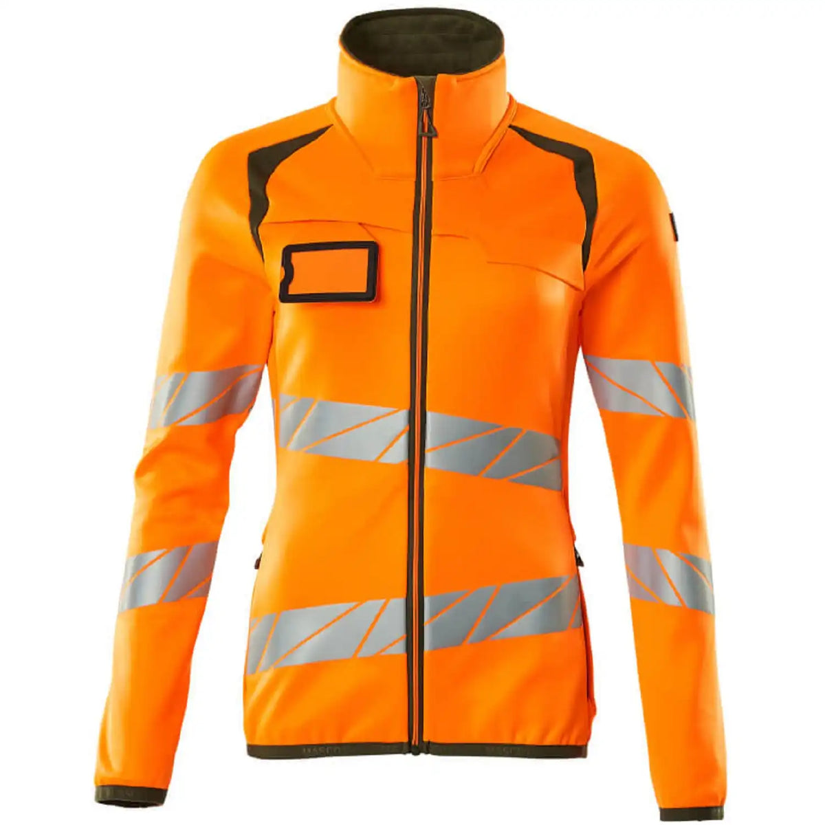Mascot Damen Accelerate Safe Warn-Fleecejacke – orange/moosgrün