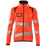 Mascot Damen Accelerate Safe Warn-Fleecejacke – rot/schwarzblau