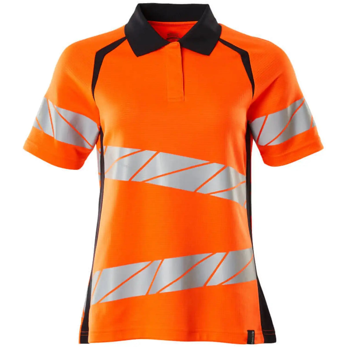 Mascot Damen Accelerate Safe Warnschutz Polo-Shirt – orange/schwarzblau