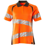 Mascot Damen Accelerate Safe Warnschutz Polo-Shirt – orange/dunkelanthrazit