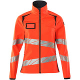 Mascot Damen Accelerate Safe Warn-Softhelljacke – rot/schwarzblau