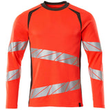 Mascot Accelerate Safe Warnschutz Langarmshirt – rot/dunkelanthrazit