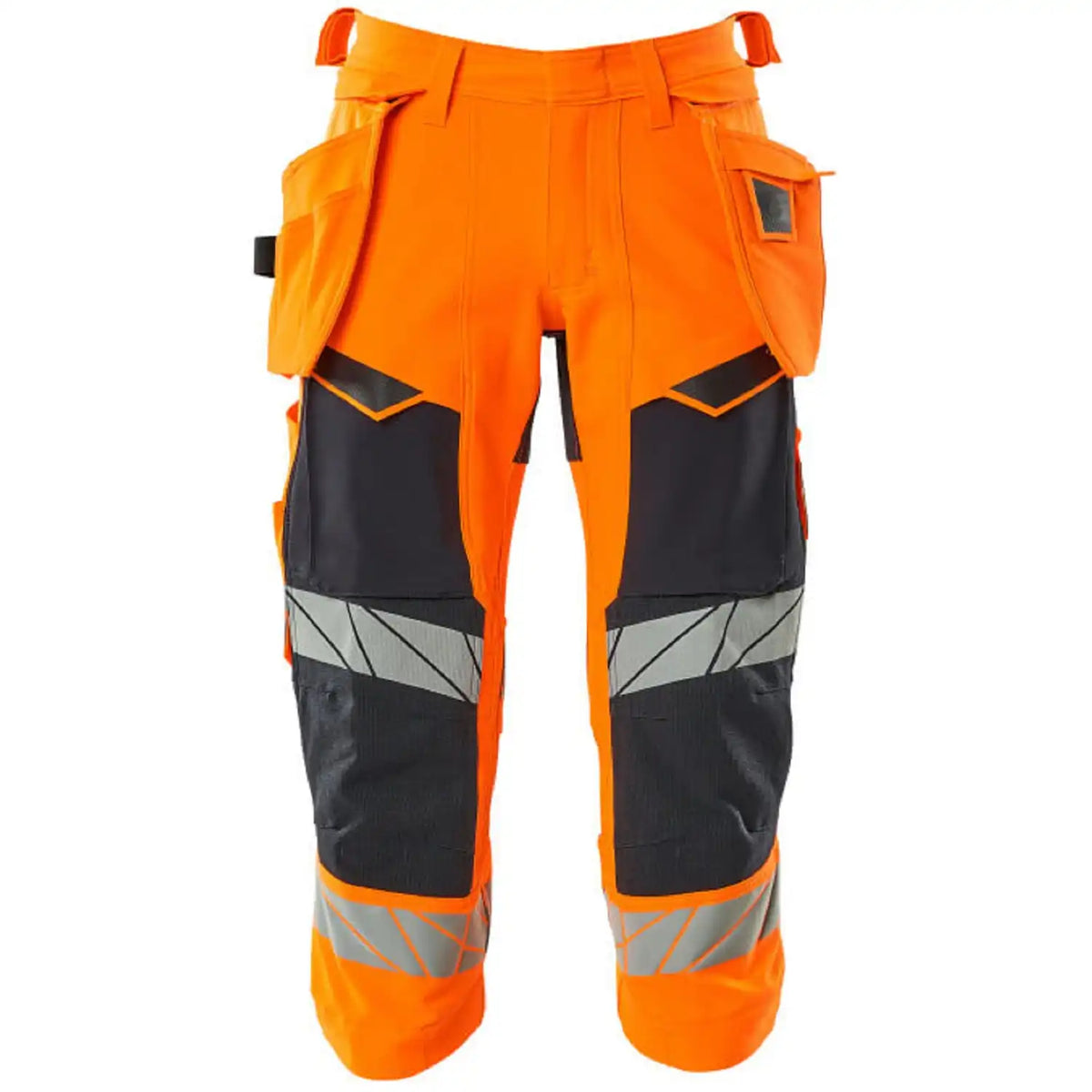 Mascot Accelerate Safe Warn-Dreiviertel-Hose – orange/schwarzblau