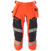Mascot Accelerate Safe Warn-Dreiviertel-Hose – rot/schwarzblau