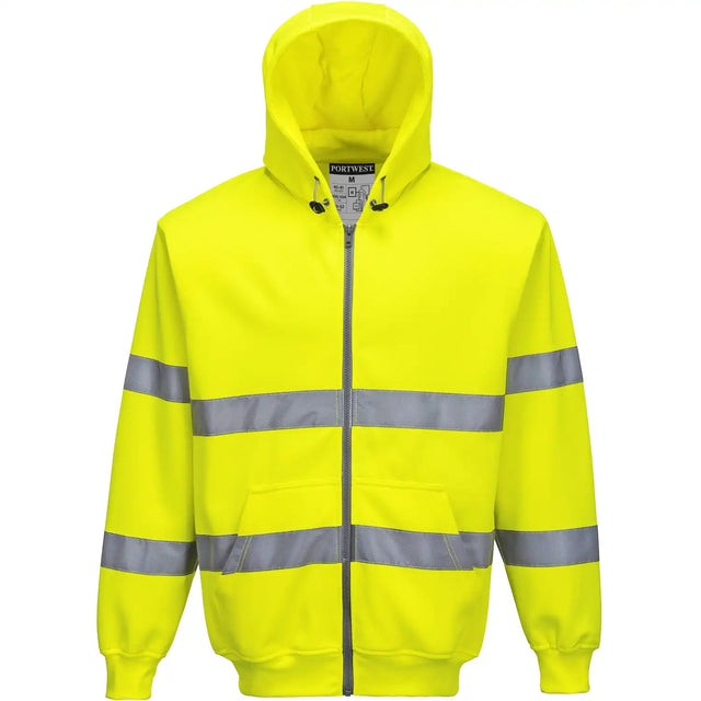 Portwest B305 Warnschutz Kapuzen-Sweatjacke – gelb