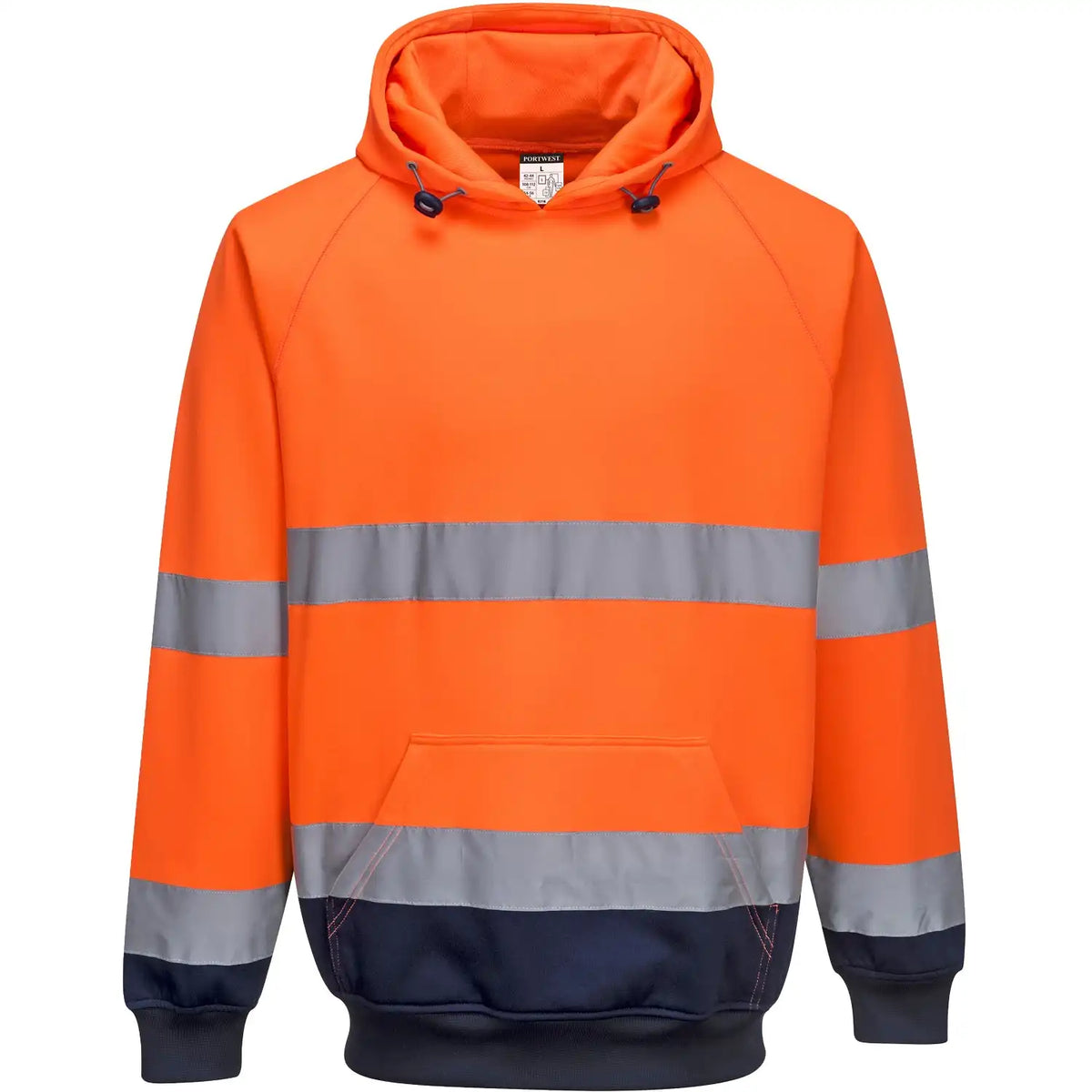 Portwest B316 Warnschutz Kapuzen-Sweatshirt – orange/marine