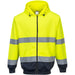 Portwest B317 Warnschutz Kapuzen-Sweatjacke – gelb/marine