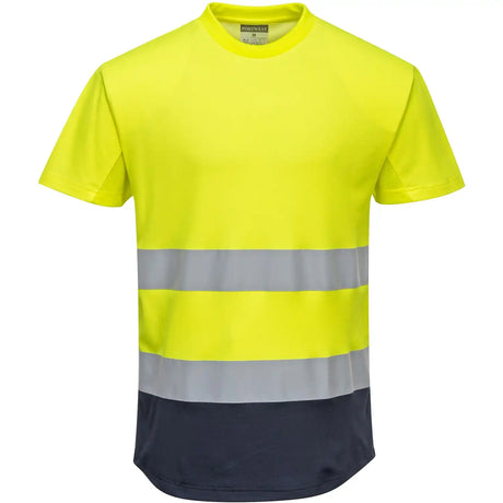 Portwest C395 Warnschutz Mesh T-Shirt – gelb/marine