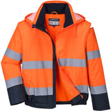 Portwest 2in1 C464 Essential Warnschutzwinterjacke – orange/marine