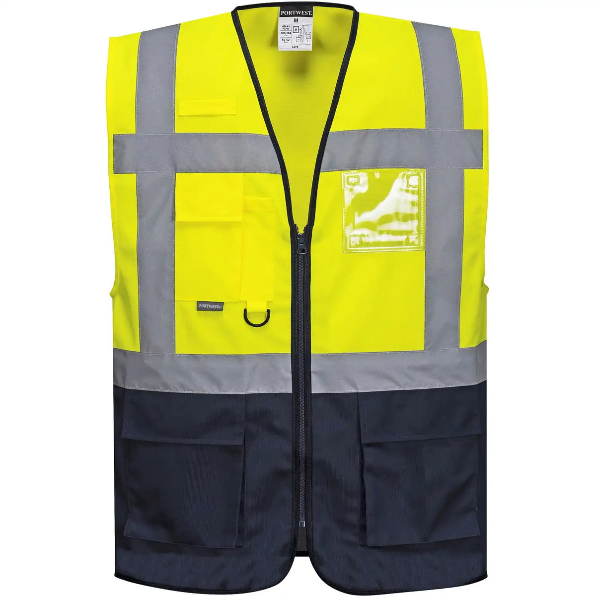 Portwest Warschau Kl. 1 Warnweste Executive – gelb/marine