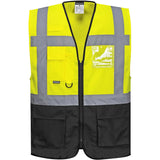 Portwest Warschau Kl. 1 Warnweste Executive – gelb/schwarz
