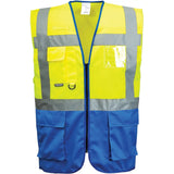Portwest Warschau Kl. 1 Warnweste Executive – gelb/royal