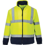 Portwest F301 Warnschutz Fleecejacke – gelb/marine