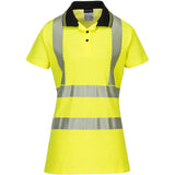 Portwest Damen LW72 Warnschutz Polo-Shirt – gelb/schwarz