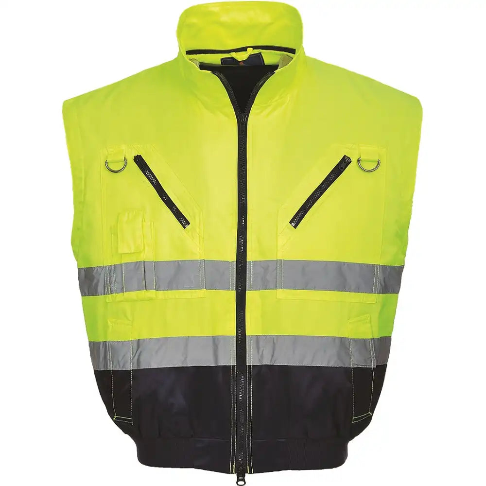 Portwest PJ50 Warnschutz Pilotenjacke 3in1 – gelb/marine