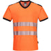 Portwest mit V-Ausschnitt PW310 Warnschutz T-Shirt – orange/schwarz