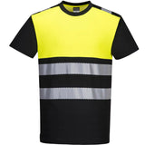 Portwest PW311 PW3 Kl. 1 Warnschutz T-Shirt – schwarz/gelb