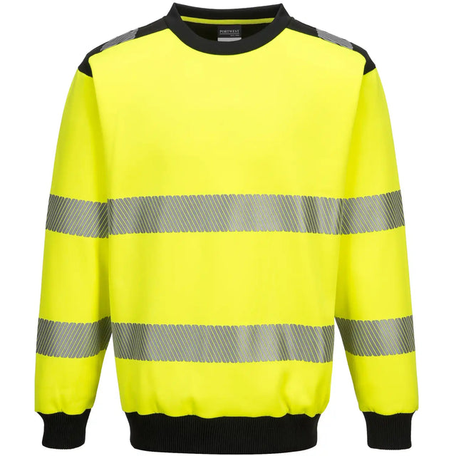 Portwest PW379 PW3 Warnschutz Sweatshirt – gelb/schwarz