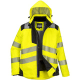 Portwest Damen PW382 PW3 Warnschutz Winterjacke – gelb/schwarz