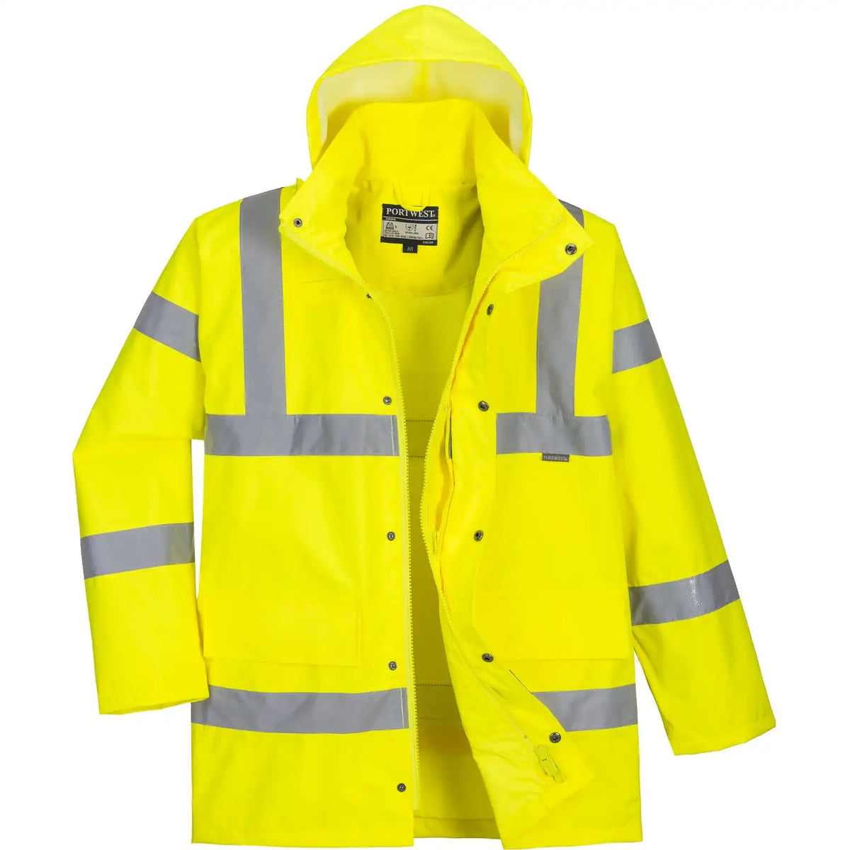 Portwest RT60 Bahn Warnschutz Regenjacke – gelb