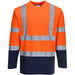Portwest S280 Komfort Warnschutz Langarmshirt – orange/marine