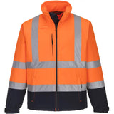 Portwest S425 Kontrast Warnschutz Softshelljacke – orange/marine