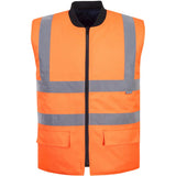 Portwest S469 Warnschutz Wende-Steppweste – orange