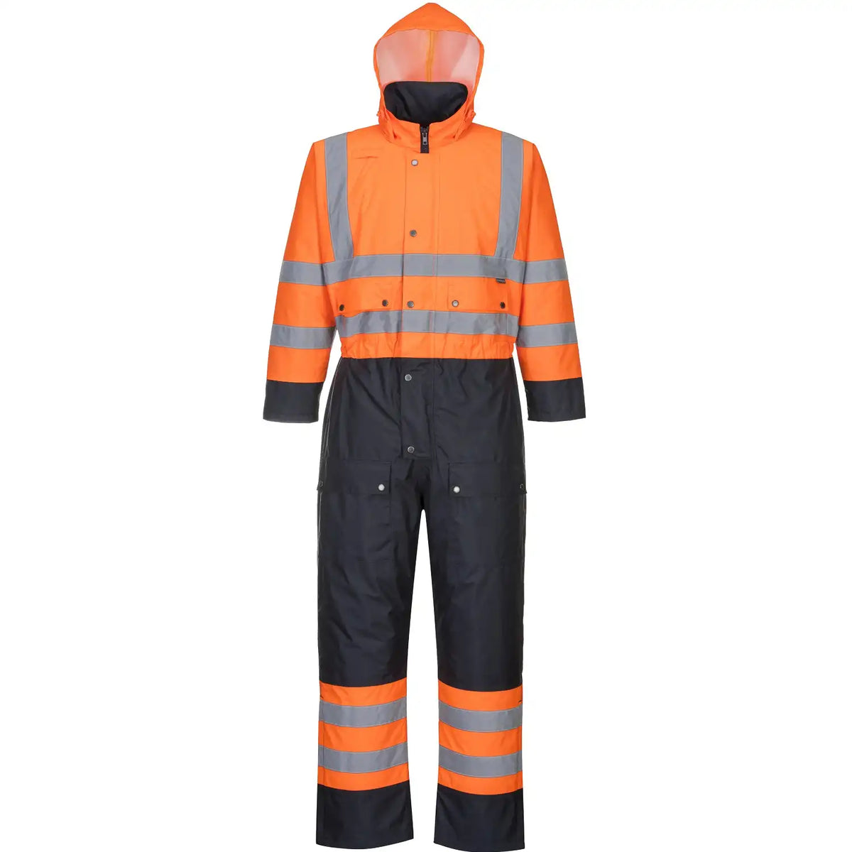 Portwest S485 Kontrast Warnschutz Winter Overall – orange/marine