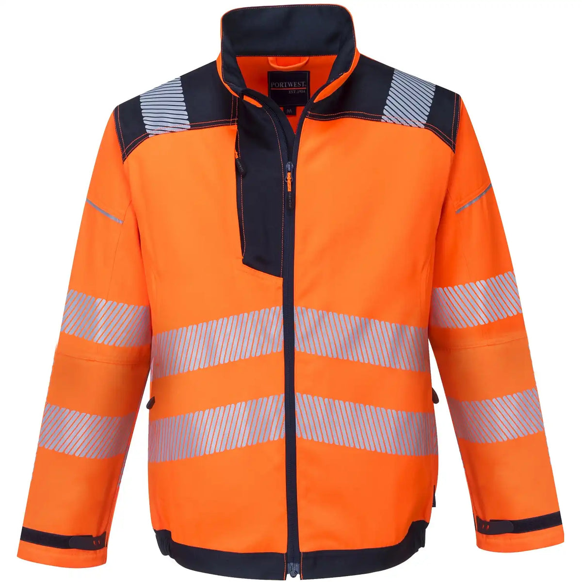 Portwest T500 PW3 Warnschutz Bundjacke – orange/marine