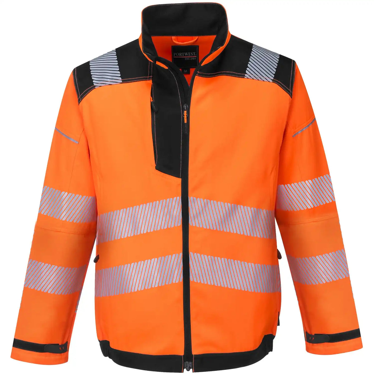 Portwest T500 PW3 Warnschutz Bundjacke – orange/schwarz