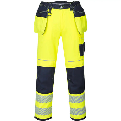 Portwest T501 PW3 Warnschutz Handwerkerhose – gelb/marine