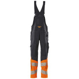 Mascot Accelerate Safe Warnschutz Latzhose Kl.1 – schwarzblau/orange