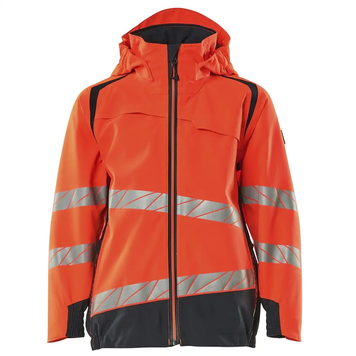 Mascot Accelerate Safe Kinder HiVis Hardshelljacke – rot/schwarzblau
