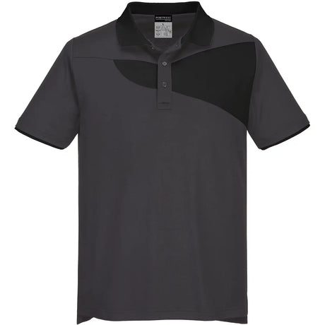 Portwest PW210 PW2 Polo-Shirt – grau/schwarz