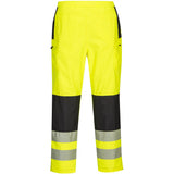 Portwest Damen PW386 PW3 Warnschutz Regenhose – gelb/schwarz