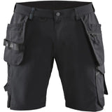 Blåkläder 1520 Stretch Handwerker-Shorts – schwarz/dunkelgrau