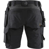 Blåkläder 1520 Stretch Handwerker-Shorts – schwarz/dunkelgrau