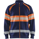 Blåkläder 3551 Warnschutz Sweatjacke Kl. 1 – marine/orange
