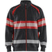 Blåkläder 3551 Warnschutz Sweatjacke Kl. 1 – schwarz/rot