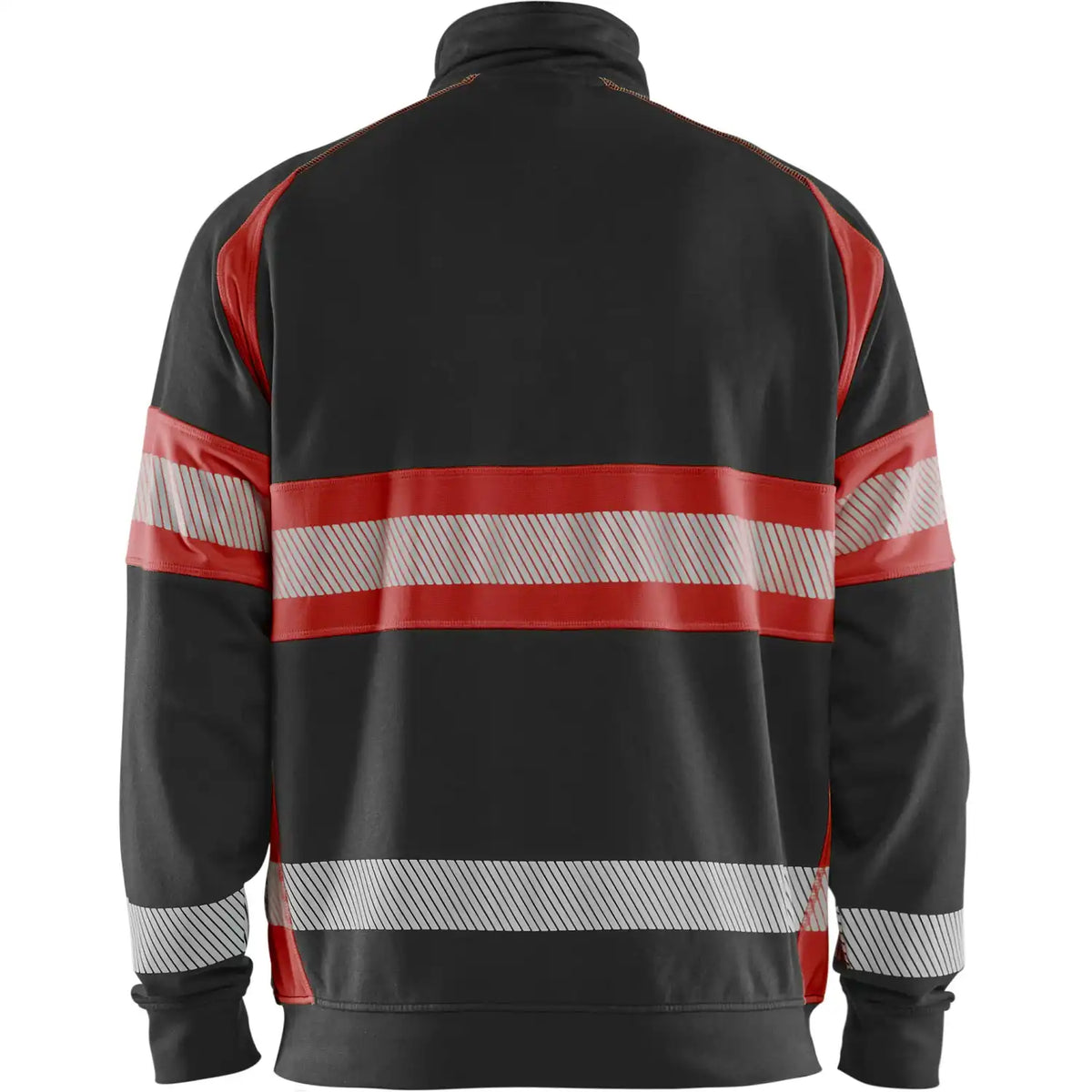 Blåkläder 3551 Warnschutz Sweatjacke Kl. 1 – schwarz/rot
