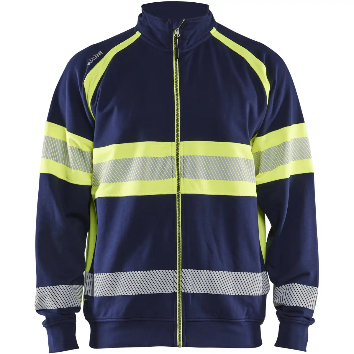 Blåkläder 3551 Warnschutz Sweatjacke Kl. 1 – marine/gelb