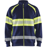 Blåkläder 3551 Warnschutz Sweatjacke Kl. 1 – marine/gelb