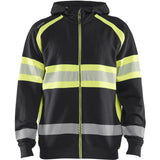 Blåkläder Kl. 1 3552 Warnschutz Kapuzen-Sweatjacke – schwarz/gelb