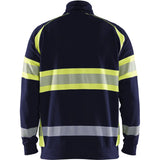 Blåkläder 3553 Warnschutz Zip-Sweatshirt Kl. 1 – marine/gelb