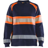 Blåkläder Damen 3409 Warnschutz Sweatshirt – marine/orange