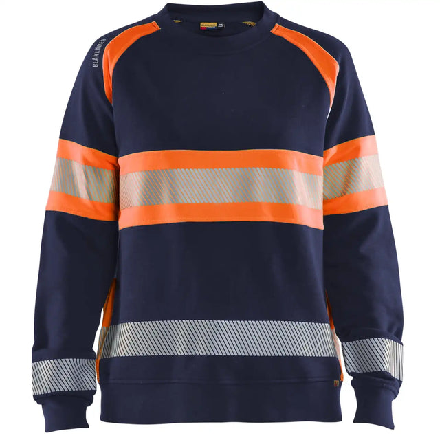 Blåkläder Damen 3409 Warnschutz Sweatshirt – marine/orange